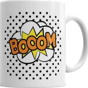 Baskı Dükkanı KB2148 Booom Porselen Kupa Bardak