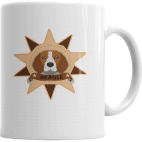Baskı Dükkanı KB2168 Beagle Pug Köpek Porselen Kupa Bardak