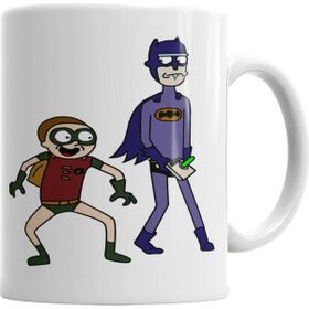 Baskı Dükkanı KB2173 Batrick E Robin Morty Porselen Kupa Bardak