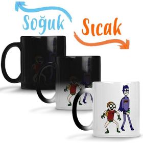Baskı Dükkanı KB2173 Batrick E Robin Morty Porselen Kupa Bardak