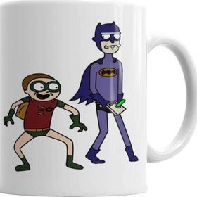 Baskı Dükkanı KB2173 Batrick E Robin Morty Porselen Kupa Bardak