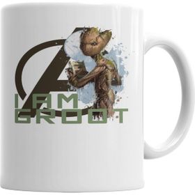 Baskı Dükkanı KB2191 Avangers I Am Groot Porselen Kupa Bardak