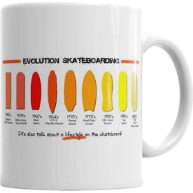 Baskı Dükkanı KB2217 Evolution Skateboarding Porselen Kupa Bardak