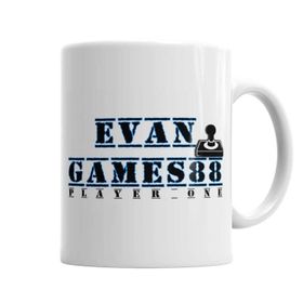 Baskı Dükkanı KB2222 Evan Games 88 Player One Porselen Kupa Bardak