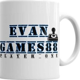 Baskı Dükkanı KB2222 Evan Games 88 Player One Porselen Kupa Bardak