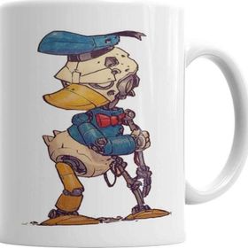 Baskı Dükkanı KB2237 Donald Iron Duck Çizgi Film Porselen Kupa Bardak