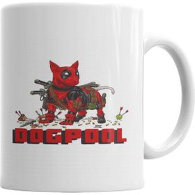 Baskı Dükkanı KB2238 Dogpool Pug Köpek Porselen Kupa Bardak