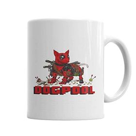 Baskı Dükkanı KB2238 Dogpool Pug Köpek Porselen Kupa Bardak