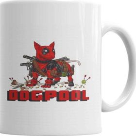 Baskı Dükkanı KB2239 Dogdevil Pug Köpek Porselen Kupa Bardak