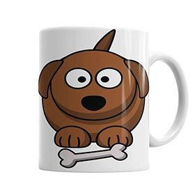 Baskı Dükkanı KB2242 Dog Baby Forest Pug Köpek Porselen Kupa Bardak