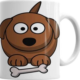 Baskı Dükkanı KB2242 Dog Baby Forest Pug Köpek Porselen Kupa Bardak