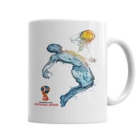 Baskı Dükkanı KB2292 Copa 2018 Futbol Porselen Kupa Bardak