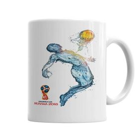 Baskı Dükkanı KB2292 Copa 2018 Futbol Porselen Kupa Bardak