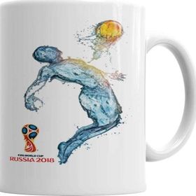 Baskı Dükkanı KB2292 Copa 2018 Futbol Porselen Kupa Bardak