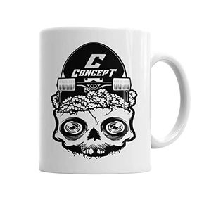 Baskı Dükkanı KB2294 Concept Sk8 Caveira Porselen Kupa Bardak