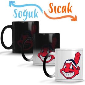 Baskı Dükkanı KB2299 Cleveland Indians Porselen Kupa Bardak