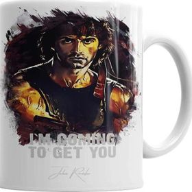 Baskı Dükkanı KB2304 I`m Coming To Get You John Rambo Porselen Kupa Bardak