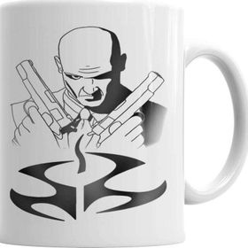 Baskı Dükkanı KB2318 Hitman Agent 47 Porselen Kupa Bardak