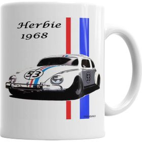 Baskı Dükkanı KB2324 Herbie 1968 Araba Porselen Kupa Bardak