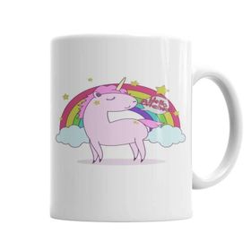 Baskı Dükkanı KB2326 Hello Bitches Bebek Unicorn Porselen Kupa Bardak