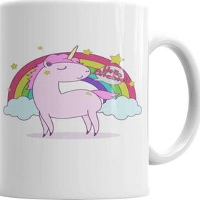 Baskı Dükkanı KB2326 Hello Bitches Bebek Unicorn Porselen Kupa Bardak