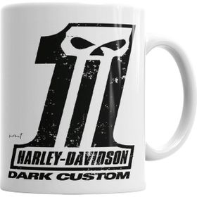 Baskı Dükkanı KB2334 Harley Davidson Dark Custom Porselen Kupa Bardak