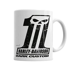 Baskı Dükkanı KB2334 Harley Davidson Dark Custom Porselen Kupa Bardak