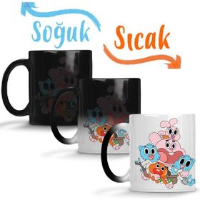 Baskı Dükkanı KB2342 Gumball Cartoon Network Porselen Kupa Bardak