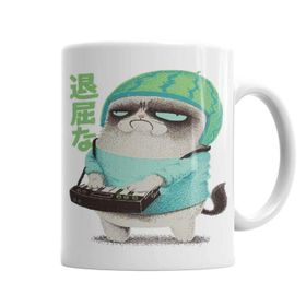Baskı Dükkanı KB2347 Grumpy Cat Kedi Porselen Kupa Bardak