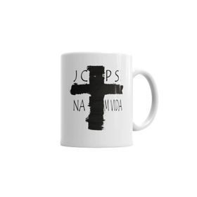 Baskı Dükkanı KB2350 Gospel Jesus Na Minha Vıda Porselen Kupa Bardak