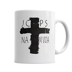 Baskı Dükkanı KB2350 Gospel Jesus Na Minha Vıda Porselen Kupa Bardak