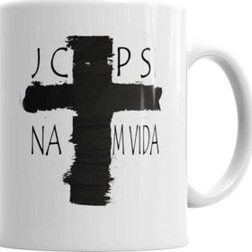 Baskı Dükkanı KB2350 Gospel Jesus Na Minha Vıda Porselen Kupa Bardak