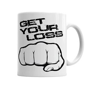 Baskı Dükkanı KB2363 Get Your Loss Stop Loss Porselen Kupa Bardak
