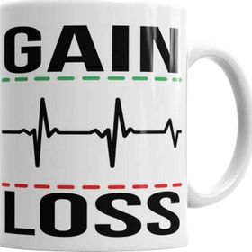 Baskı Dükkanı KB2380 Gain E Loss Porselen Kupa Bardak
