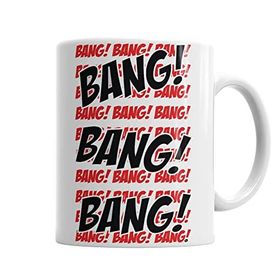 Baskı Dükkanı KB240 Deadpool Bang Bang Porselen Kupa Bardak