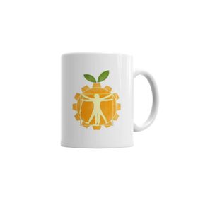 Baskı Dükkanı KB2422 Laranja Mecanica Vitruviana Porselen Kupa Bardak