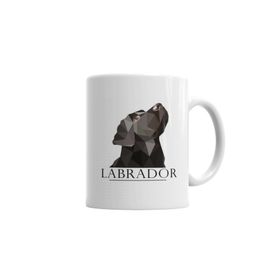 Baskı Dükkanı KB2424 Labrador Black Pug Köpek Porselen Kupa Bardak