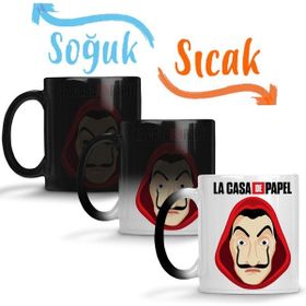 Baskı Dükkanı KB2428 La Casa De Papel Mascara De Dali Porselen Kupa Bardak