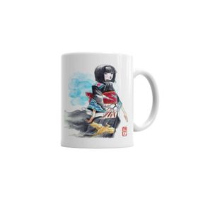 Baskı Dükkanı KB2456 Kokeshi Porselen Kupa Bardak