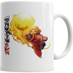 Baskı Dükkanı KB2467 Ken Masters Street Fighter Porselen Kupa Bardak