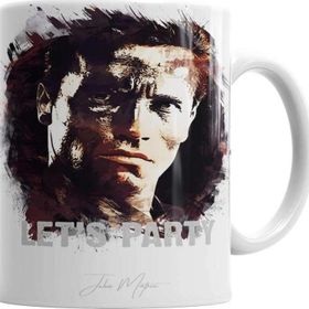 Baskı Dükkanı KB2481 John Matrix Commando Arnold Schwarzenegger Porselen Kupa Bardak