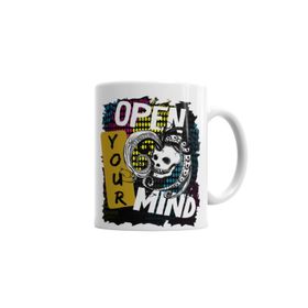 Baskı Dükkanı KB2504 Open Your Mind Porselen Kupa Bardak