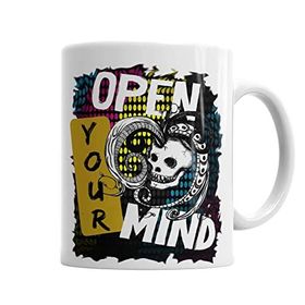 Baskı Dükkanı KB2504 Open Your Mind Porselen Kupa Bardak