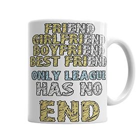 Baskı Dükkanı KB2507 Only League Has No End Porselen Kupa Bardak