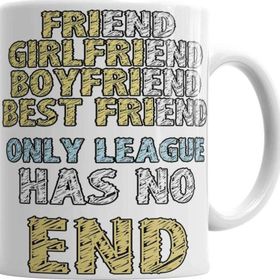 Baskı Dükkanı KB2507 Only League Has No End Porselen Kupa Bardak
