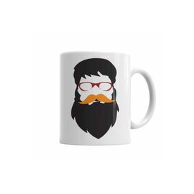 Baskı Dükkanı KB2531 Mustache Porselen Kupa Bardak