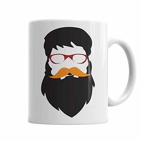 Baskı Dükkanı KB2531 Mustache Porselen Kupa Bardak
