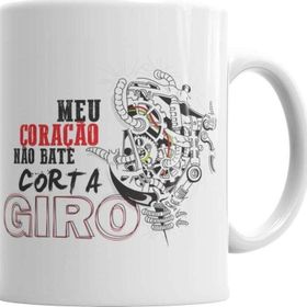 Baskı Dükkanı KB2558 Meu Coraçao Nao Bate Corta Giros Porselen Kupa Bardak