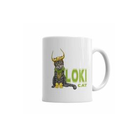 Baskı Dükkanı KB2584 Loki Cat Kedi Porselen Kupa Bardak