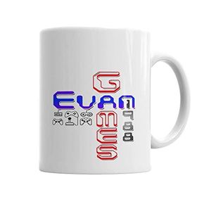 Baskı Dükkanı KB2592 Letreiro Evan Games 1988 Porselen Kupa Bardak